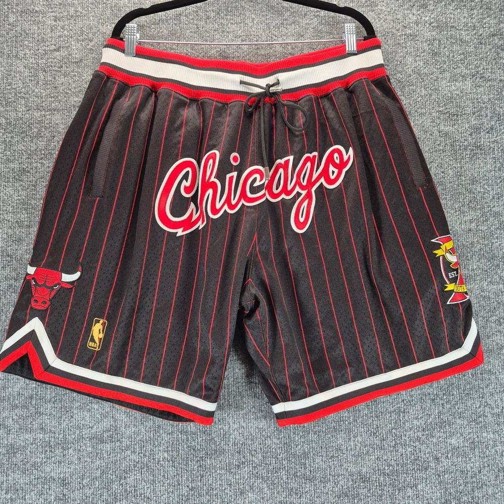 Just Don 10th Anniversary Chicago Bulls Away Shorts Black XL Authentic 96/97